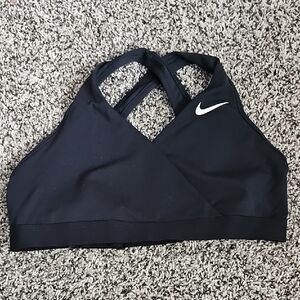 Nike Women's Black Cross-Back Nursing Bra Size Large